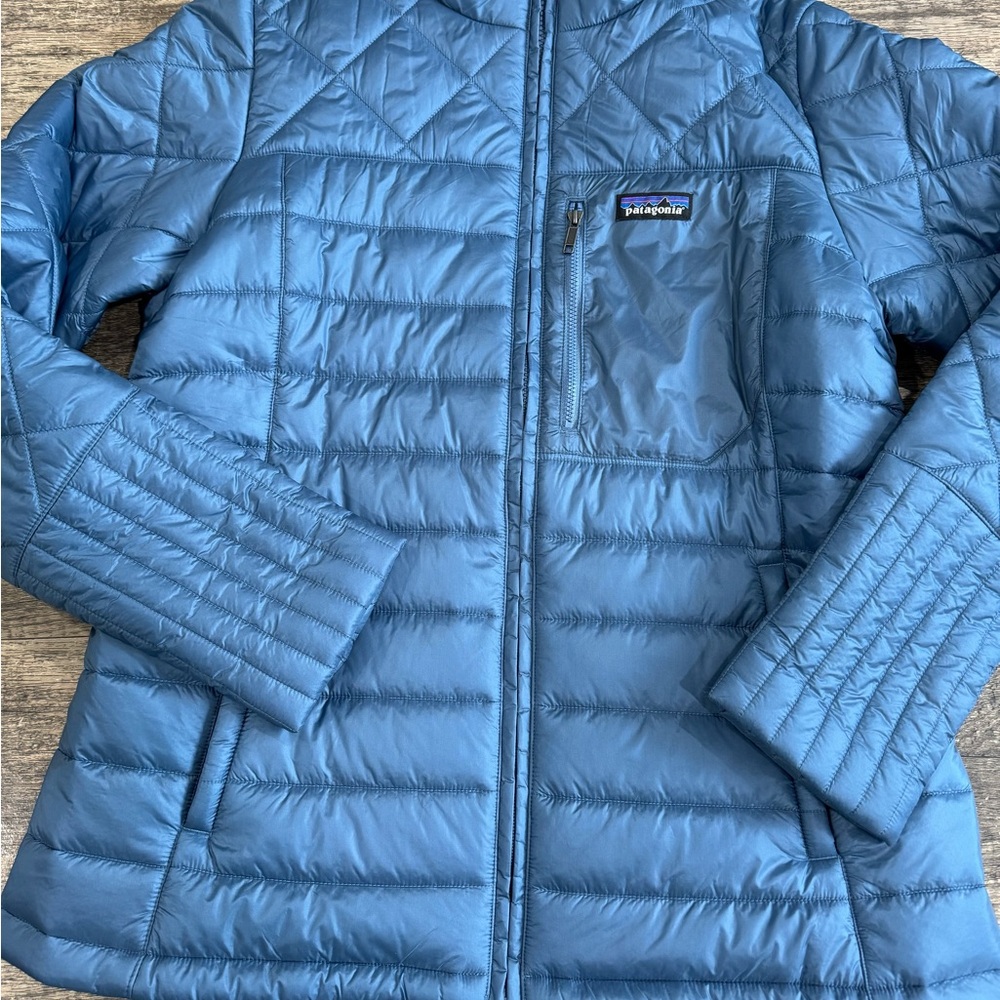 Patagonia LARGE Radalie Water rep Thermogreen-insul Jacket Woolly Blue.  NWOT